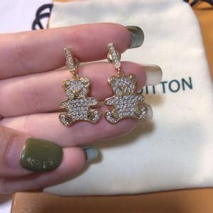 Cute Animal Shape Bear New Fashion Gold Plated Earrings Personalized Custom Girls Jewelry for Women Earrings