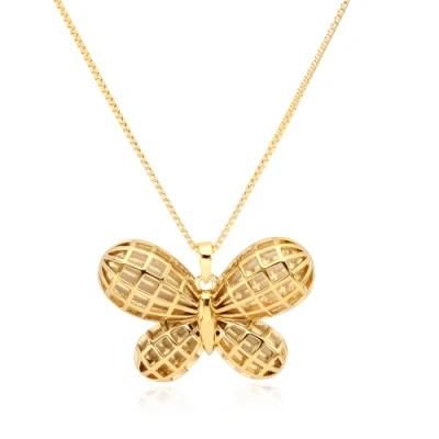 Wholesale Gold Plated Fashion Jewellery Customize Copper/Stainless Steel Jewelry Butterfly Pendant Necklace