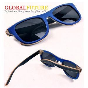 Fashion Custom Logo Polarized Skateboard Wood Sunglasses