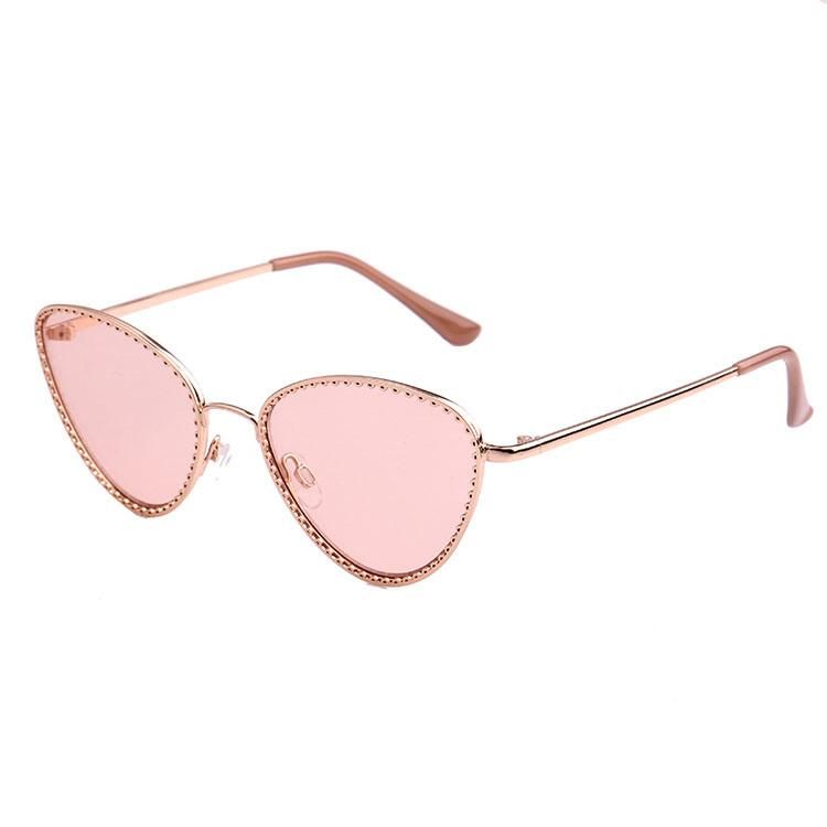 2019 Designed Cateye with Decoration Fashion Metal Sunglasses