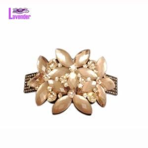 Flowers Hair Jewelry with Multi Crystal Hair Clip for Women