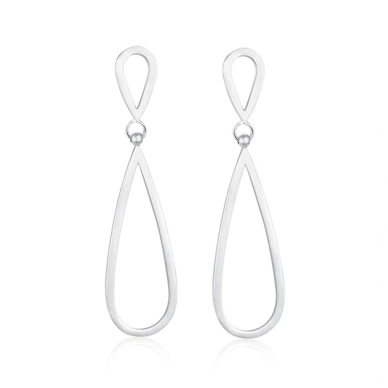 Fashion Metal Silver Drop Earring