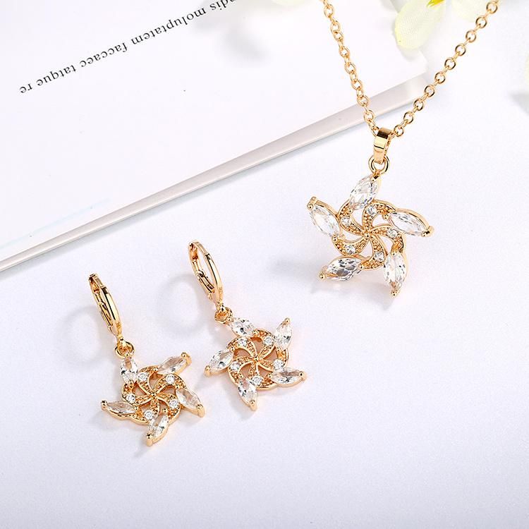 2020 New Arrival Wedding Fashion 18K Gold Jewelry Set with Women Jewellery Designs