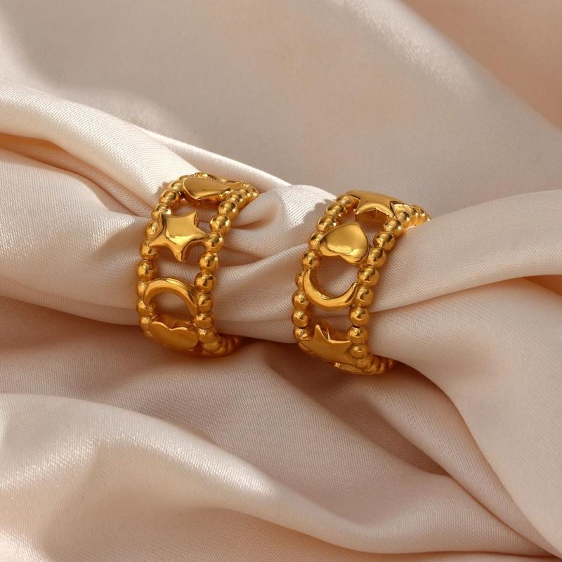 Manufacturer Custom Fashion Jewelry High Quality Waterproof Non Tarnish Earring Stud PVD 316 Stainless Steel Earring