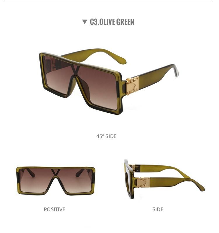 2022 One Piece Square Women Fashion Sunglasses UV400