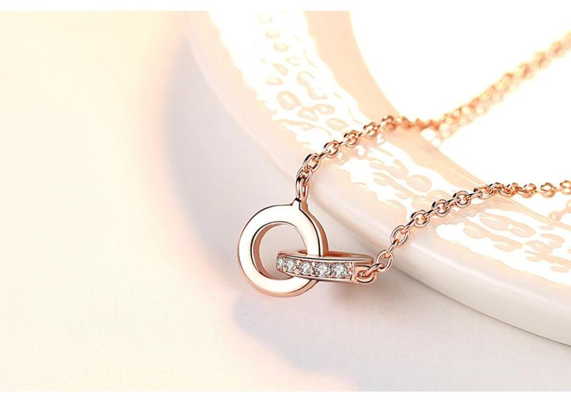 Hot Sale Clavicle Chain Necklace with Zircon in Buckle