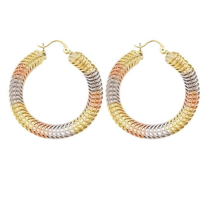 Hot Sales Wholesale Multicolor New Design 18K Gold Plated Hoop Earrings