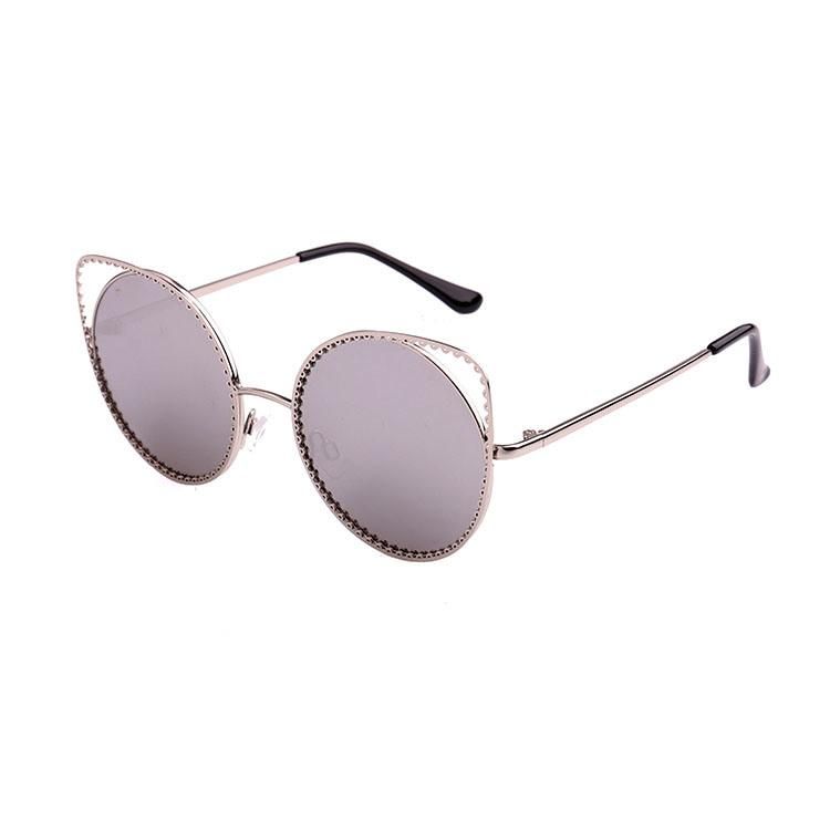2022 Designed Cateye with Decoration Popular Metal Sunglasses