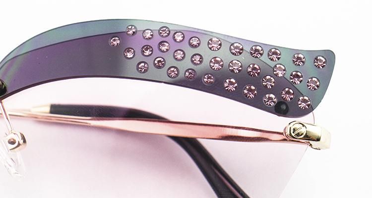 Eyebrow Stock Diamond-Encrusted Sunglasses for Women