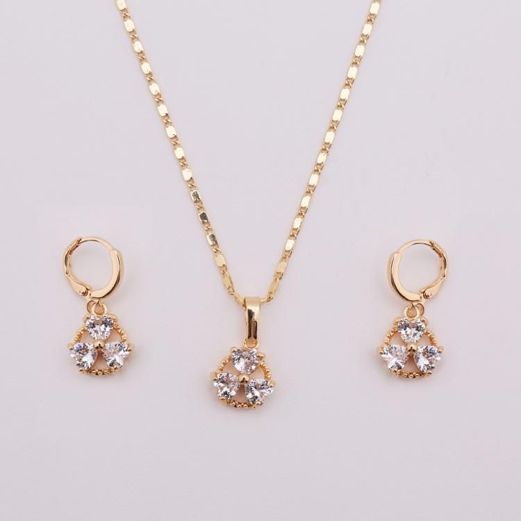 New Fashion Zirconia 18K Gold Plated Imitation Jewelry Sets
