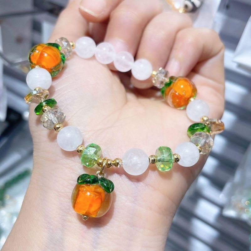 Fashion Jewelry Persimmon Ruyi Crystal Bracelet