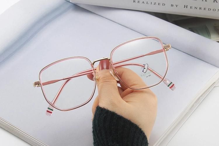 New Fashion Net Red Glasses Frame Candy Color Retro Anti-Blue Glasses Female Small Face Flat Glasses