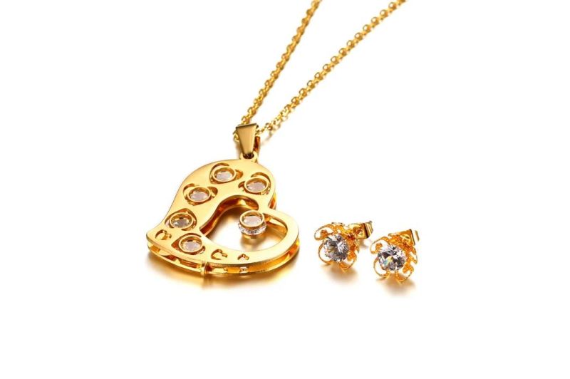 Wholesale Cheaper Models Womens Set Stainless Steel Jewelry Set