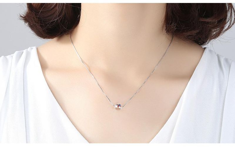 Gift Unique Necklaces Shinning Ball Steel Pendant for Girl