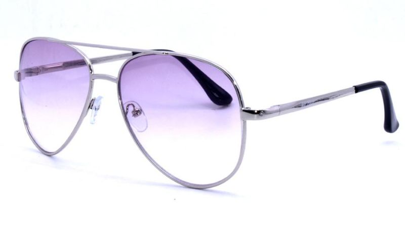 Classic Design Two Nose Bridges with Bold Mirrored Lenses Light Weight and Comfortable Metal Sunglasses