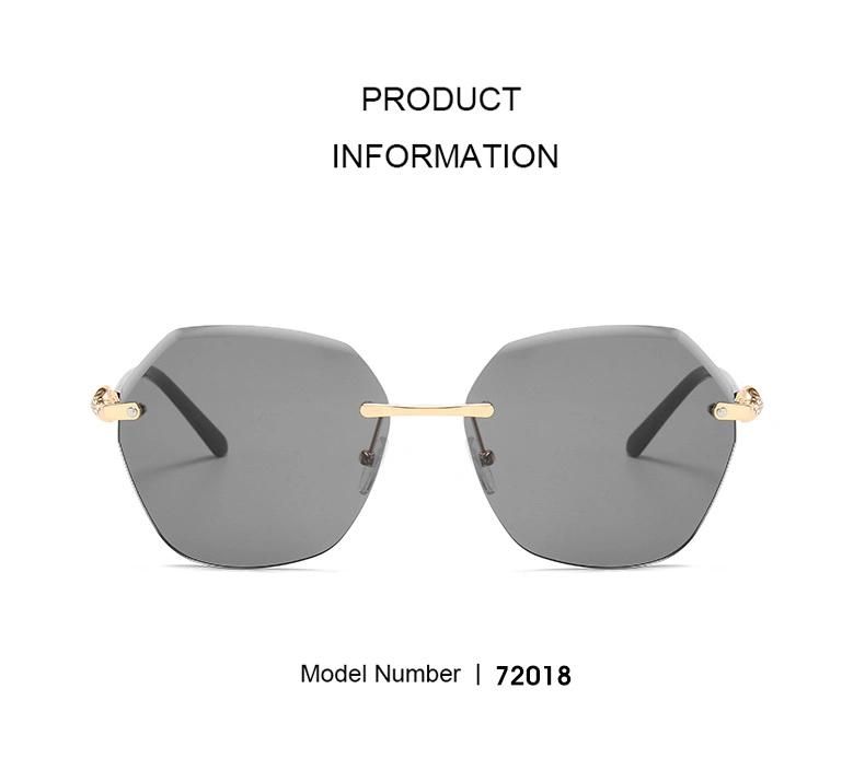 Luxury Frameless PC Lense Metal High Quality Sunglasses