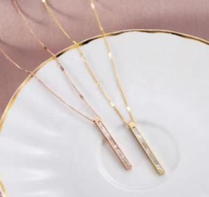 Factory Wholesale Girls Simple Shell Pendant 18K Gold Plated Stainless Steel Necklace Jewelry