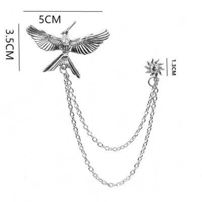 Suit Brooch Eagle Brooch Tassel Dress Accessories Collar Pin Both Men and Women