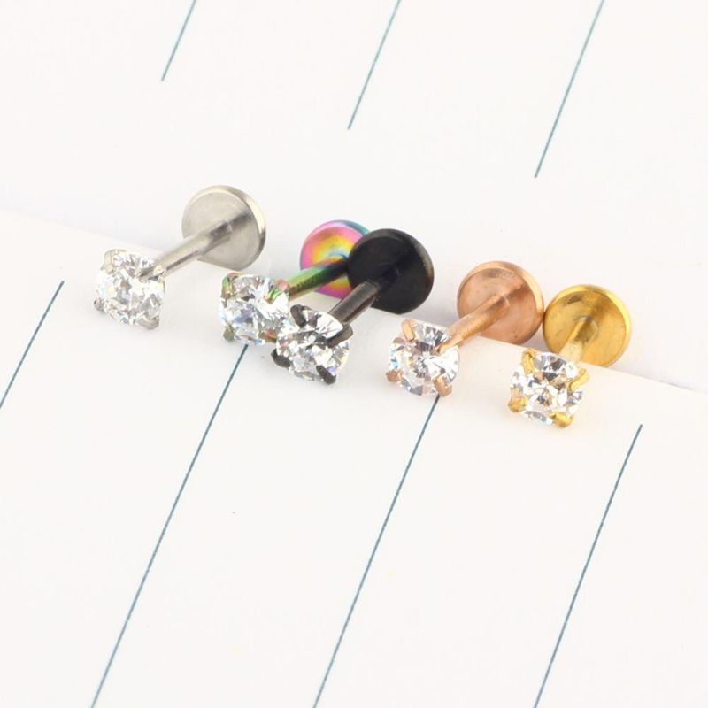 Stainless Steel Multicolored Fashion Body Piercing Ear Studs