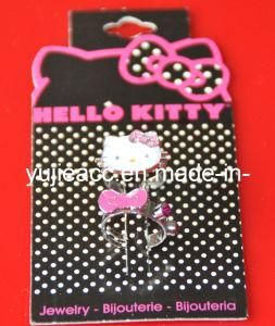 Hello Kitty Metal Ring with Enamel and Rhinestones (YJHK01799)