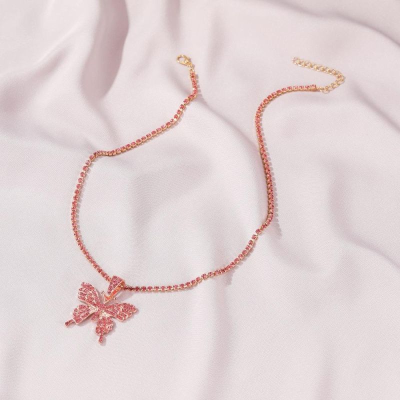 Cuban Butterfly Necklace Cross Border Hot-Sellling Pendant Fashion Choker