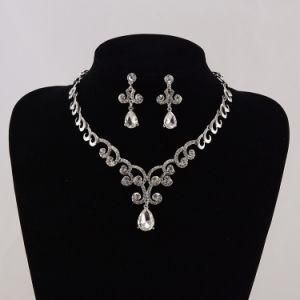Fashion Rhinestone Alloy Jewelry Necklace Set