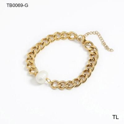 Manufacturer Custom Gold Filled Fashion Jewelry 14K 18K High Quality Non Tarnish Gold Jewelry Stainless Steel Bracelet Vermeil jewellery