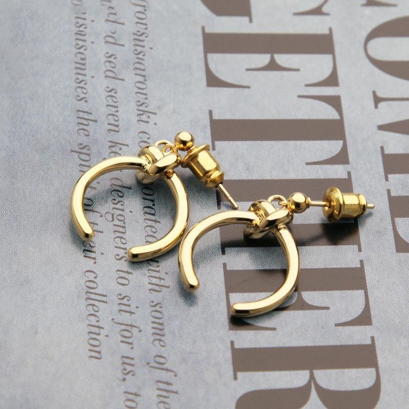 Punk Fashion Men Jewelry Hoop Knot Copper Earrings