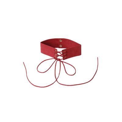 Promotional Fashion Jewelry Red Fabric Necklace Choker