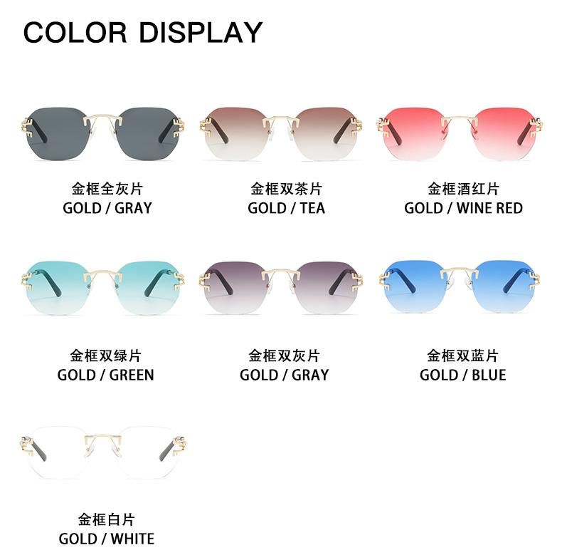 New European and American Personality Borderless Sunglasses for Men and Women
