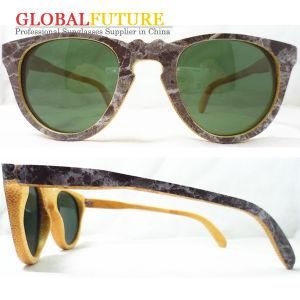 Fashion Stone Pattern Printed Bamboo Sunglasses