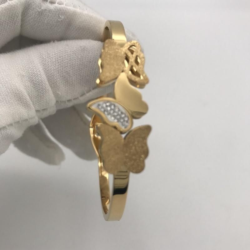 New Gold Openings with Diamond Sector Bracelet Manufacturer Direct