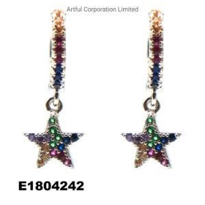 New Fashion Style Rhodium Plating Silver Earring