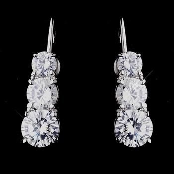 Wedding Round CZ Earring Jewelry, Bridal Round CZ Earring Jewelry, Bridesmaid Jewelry