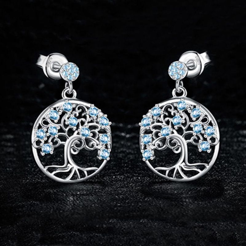 Tree of Life Pendant Necklace 925 Sterling Silver Jewelry for Women Wholesale