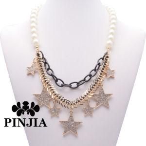 Pearl Chain Star Pendant Necklace Costume Jewelry