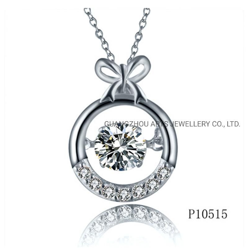 Fashion Jewelry 925 Sterling Silver with Cubic Zircon Dangle Pendant