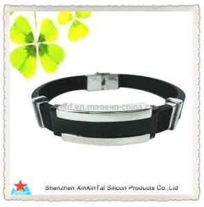 Fashion Stainless Steel Silicone Alert Bracelet (XXT10027-1)