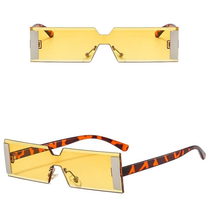 2021 Frameless Amazon Sunglasses Hot Sale Small Box One-Piece Glasses Women Sunglasses
