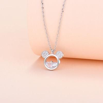 Mickey Mouse Necklace Female Personality Fashion Zircon Pendant Necklace