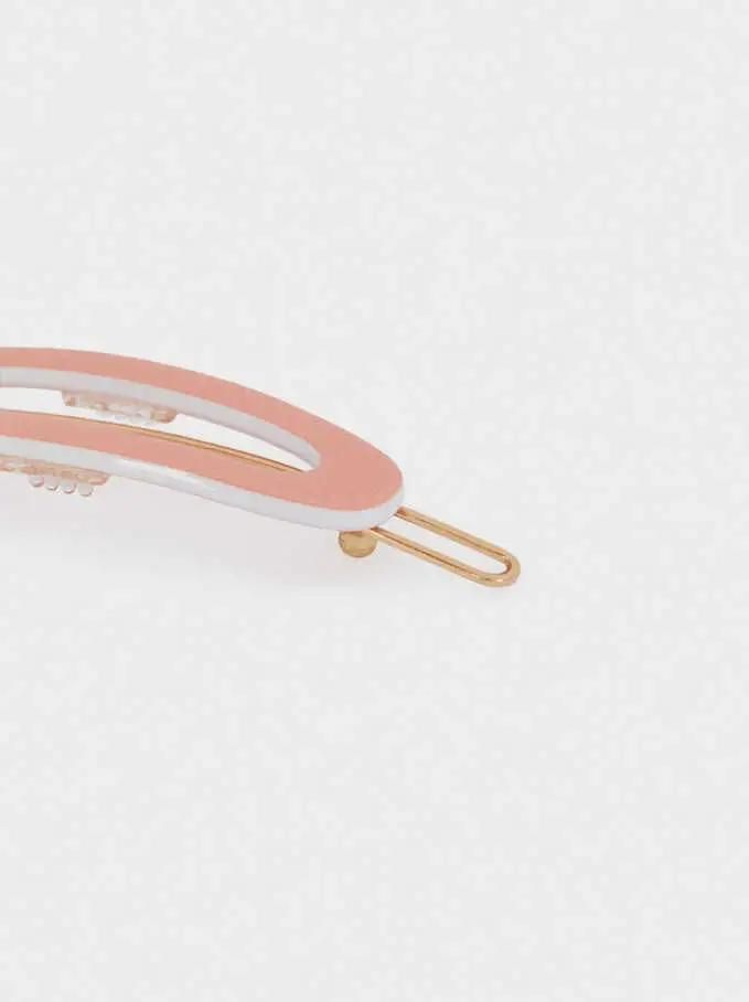 Hair Accessories Simple Design Coral Color Hairpin for Women
