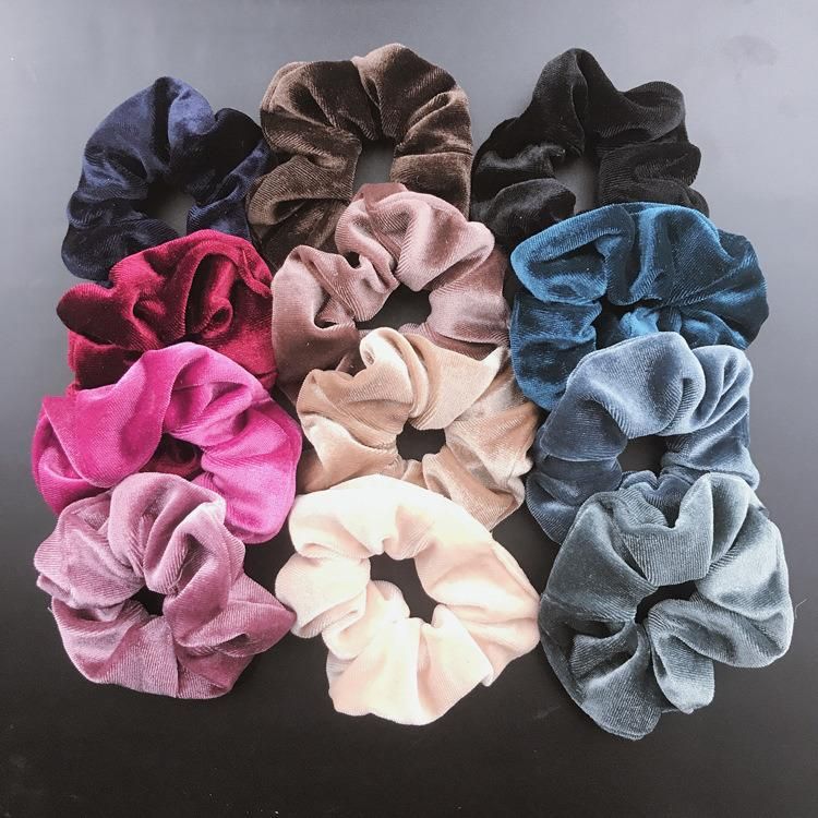 12 PCS Assorted Colors Hair Scrunchies Velvet Elastic Hair Bands Scrunchy Hair Ties Ropes Scrunchies for Women or Girls Hair Accessories