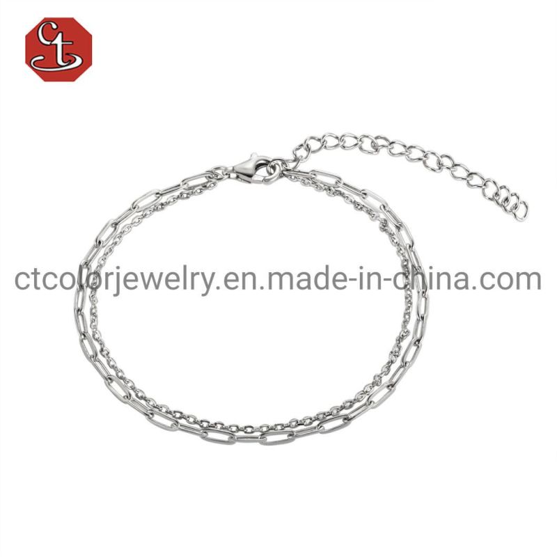 Fashion Jewelry Tidal Current hip hop Design 925 Silver Simple Bracelet and Bangle