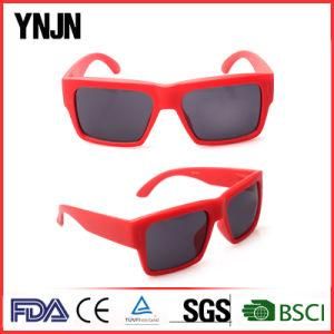 Promotional Women Square Red Color Sun Glasses (YJ-2017)