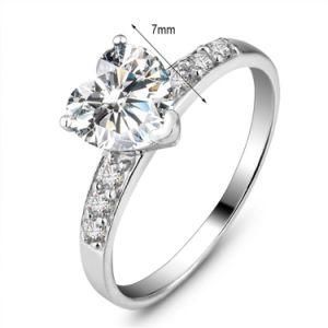 Infinity Diamond Pave Set Heart Diamond Engagement Wedding Ring