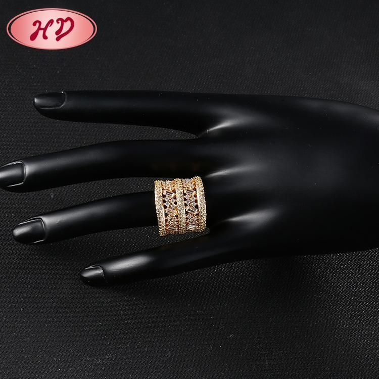 Women 18K Gold Plated Stainless Steel Silver Fashion Engagement Finger Wedding Rings Jewelry Design