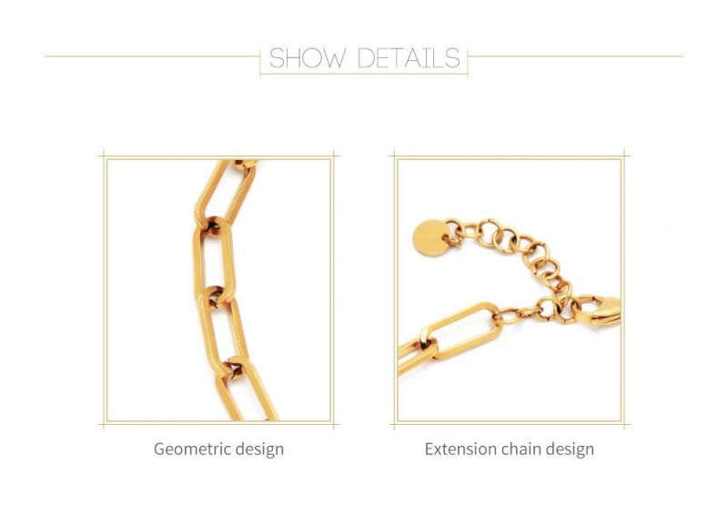 2021 Latest Charming Stainless Steel Gold Color Women Ladies Fashion Long Chain Necklaces with Pendent Jewelry Sets