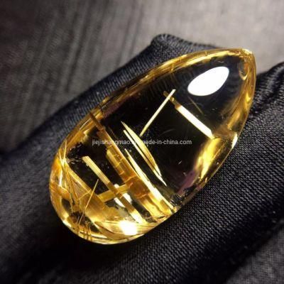 China Gold Rutilated Quartz Pendants Natural Crystal