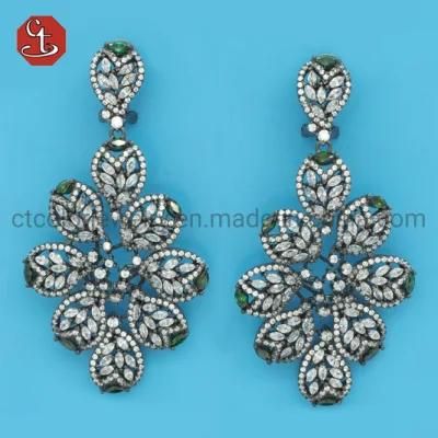 Marquise Cubic Zircon CZ Jewellery Luxury Leaf Shaped Earring Creative Earrings Jewerly