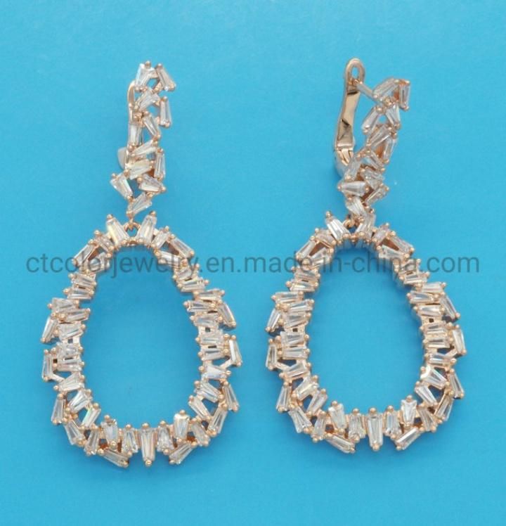 Fashion Jewelry High Quality 18K Gold Plated 925 Sterling Silver Earrings